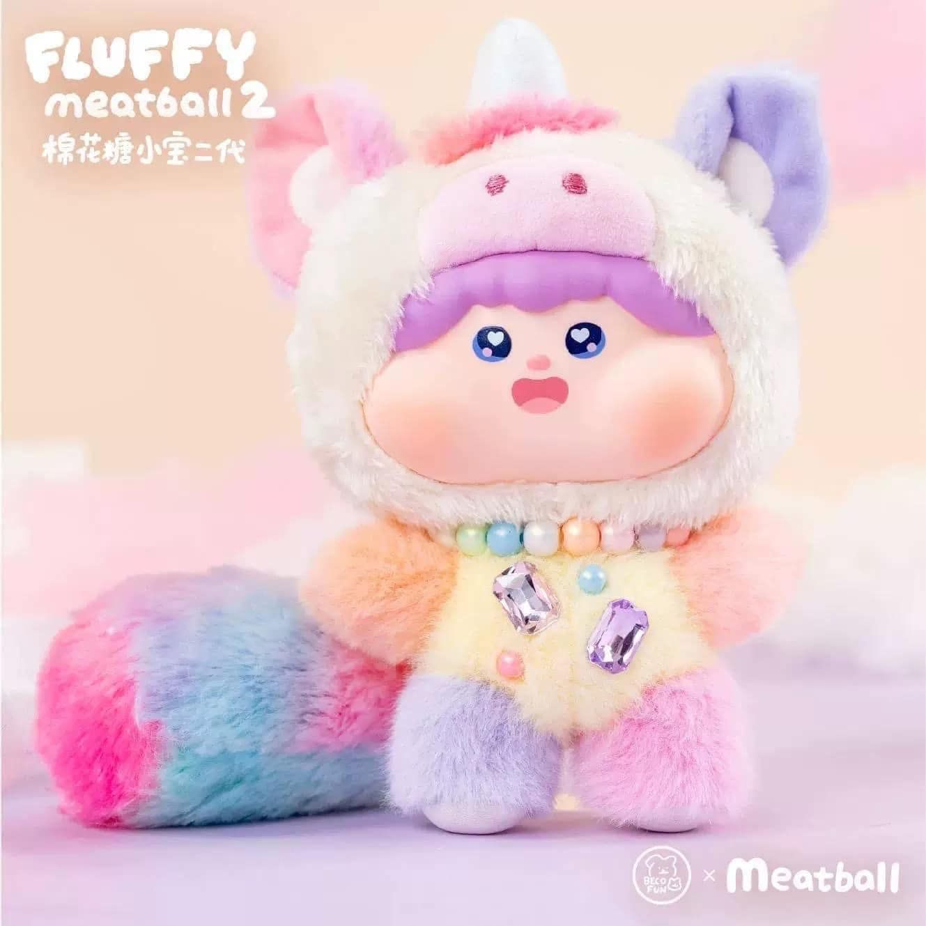 Blind box hộp mù The Fluffy Meatball V2 Cute Plush Blind box chính hãng BecoFun BL017