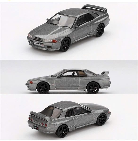 Mô hình xe Nissan Skyline GT-R (NISMO BNR32 CRS Version) Dark Metal Gray tỉ lệ 1:64 MiniGT MGT001024