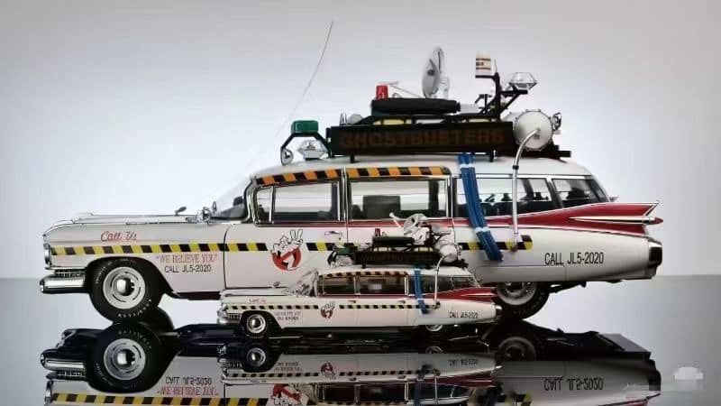Mô hình xe Cadillac Miller Ecto-1 Suicide Squad Ghost Car tỉ lệ 1:64 YS Yongsheng model OT64253
