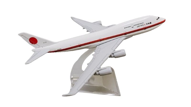 Mô hình máy bay tổng thống Nhật bản Japan force one Boeing B747 kích thước 16cm MB16197