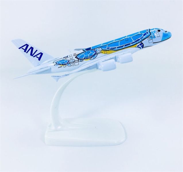 Mô hình máy bay ANA Blue Turtle Kai A380 có đế 16cm MB16210