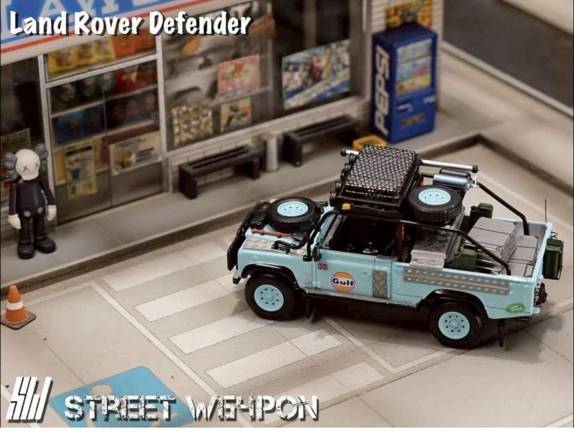 Mô hình x e Land Rover Defender 90 pick up Tomb Raider Angelina Jolie limited 500pcs tỉ lệ 1:64 Street weapon OT64135