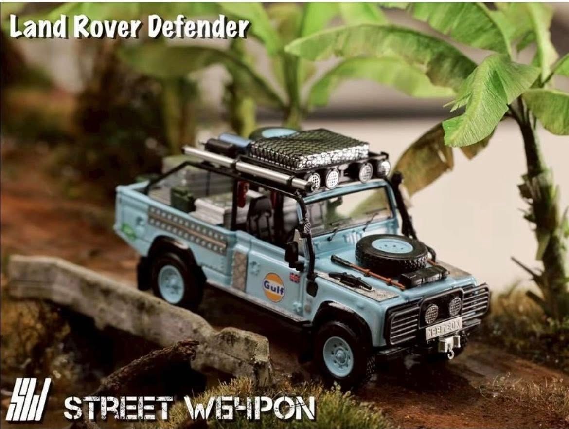 Mô hình x e Land Rover Defender 90 pick up Tomb Raider Angelina Jolie limited 500pcs tỉ lệ 1:64 Street weapon OT64135