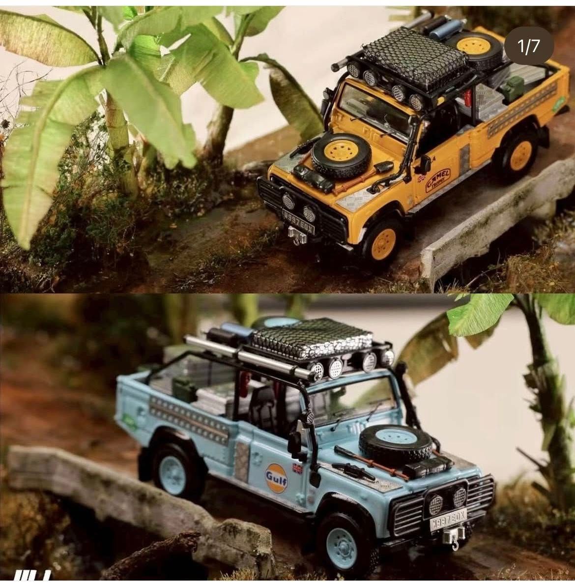 Mô hình x e Land Rover Defender 90 pick up Tomb Raider Angelina Jolie limited 500pcs tỉ lệ 1:64 Street weapon OT64135