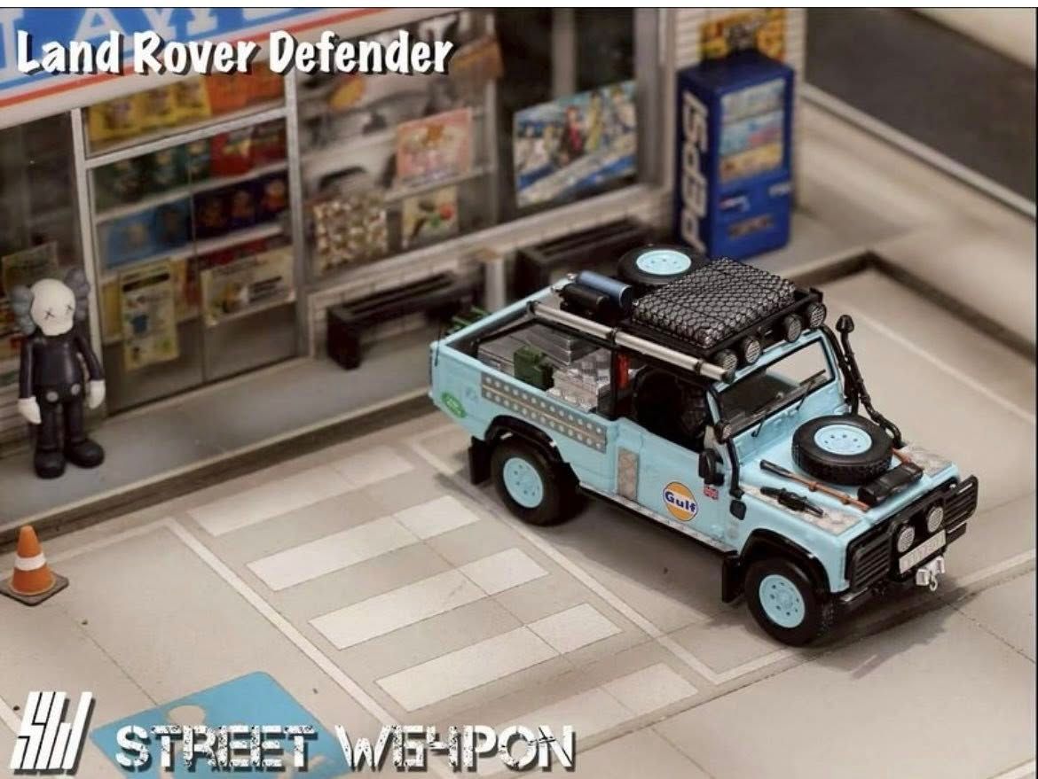 Mô hình x e Land Rover Defender 90 pick up Tomb Raider Angelina Jolie limited 500pcs tỉ lệ 1:64 Street weapon OT64135