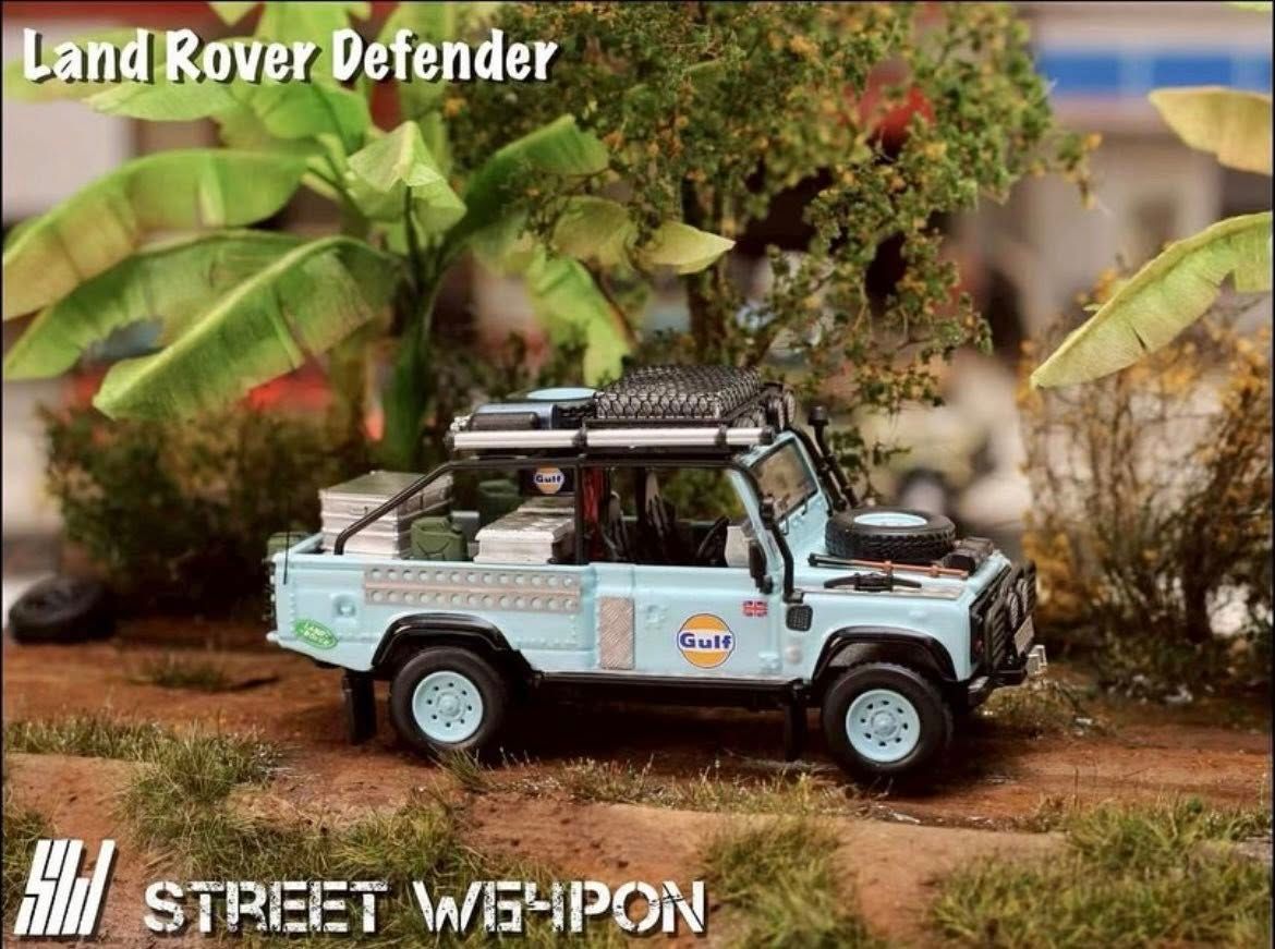 Mô hình x e Land Rover Defender 90 pick up Tomb Raider Angelina Jolie limited 500pcs tỉ lệ 1:64 Street weapon OT64135