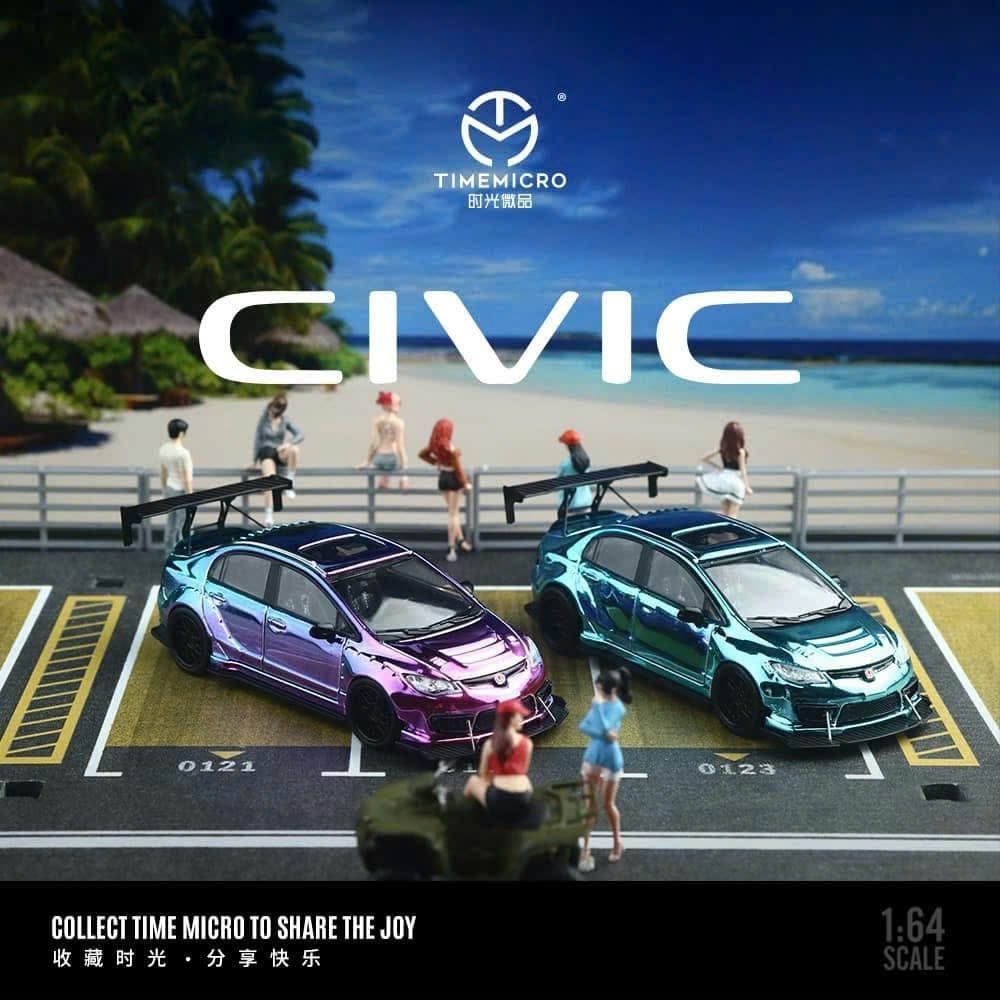 Mô hình xe Honda Civic Upgraded limited to 999 sets tỉ lệ 1:64 Time micro