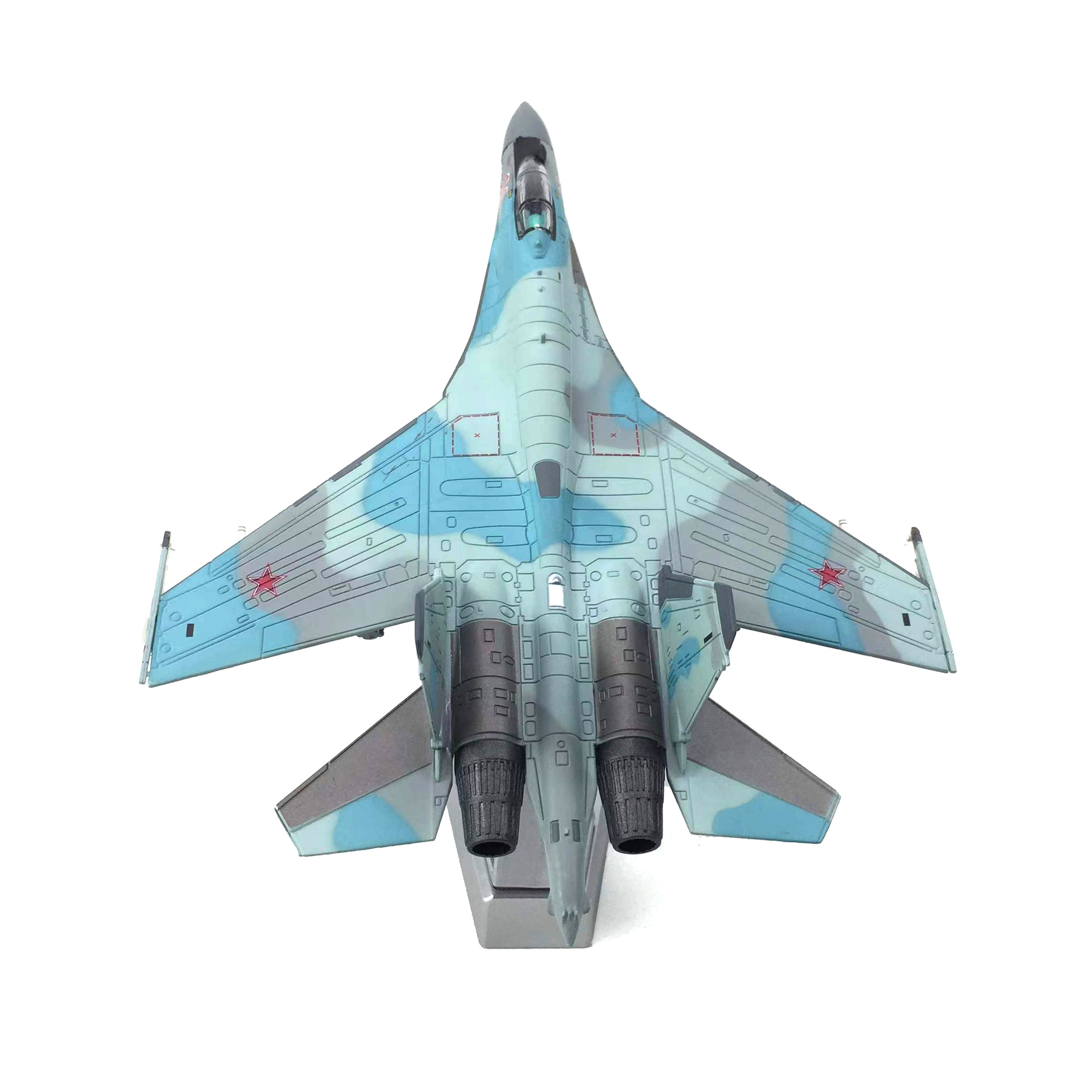 Mô hình máy bay chiến đấu Russia Su-35 BBC POCCNN - ĐẾ KIM LOẠI tỉ lệ 1:100 Ns models MBQS013
