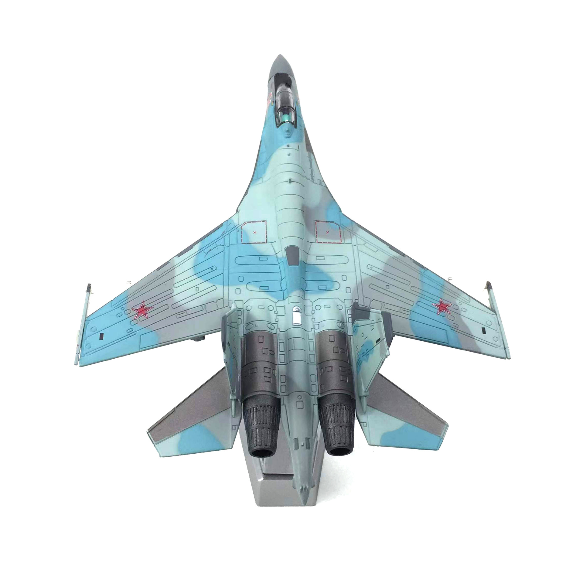  Mô hình máy bay chiến đấu Russia Su-35 BBC POCCNN - ĐẾ KIM LOẠI tỉ lệ 1:100 Ns models MBQS013 