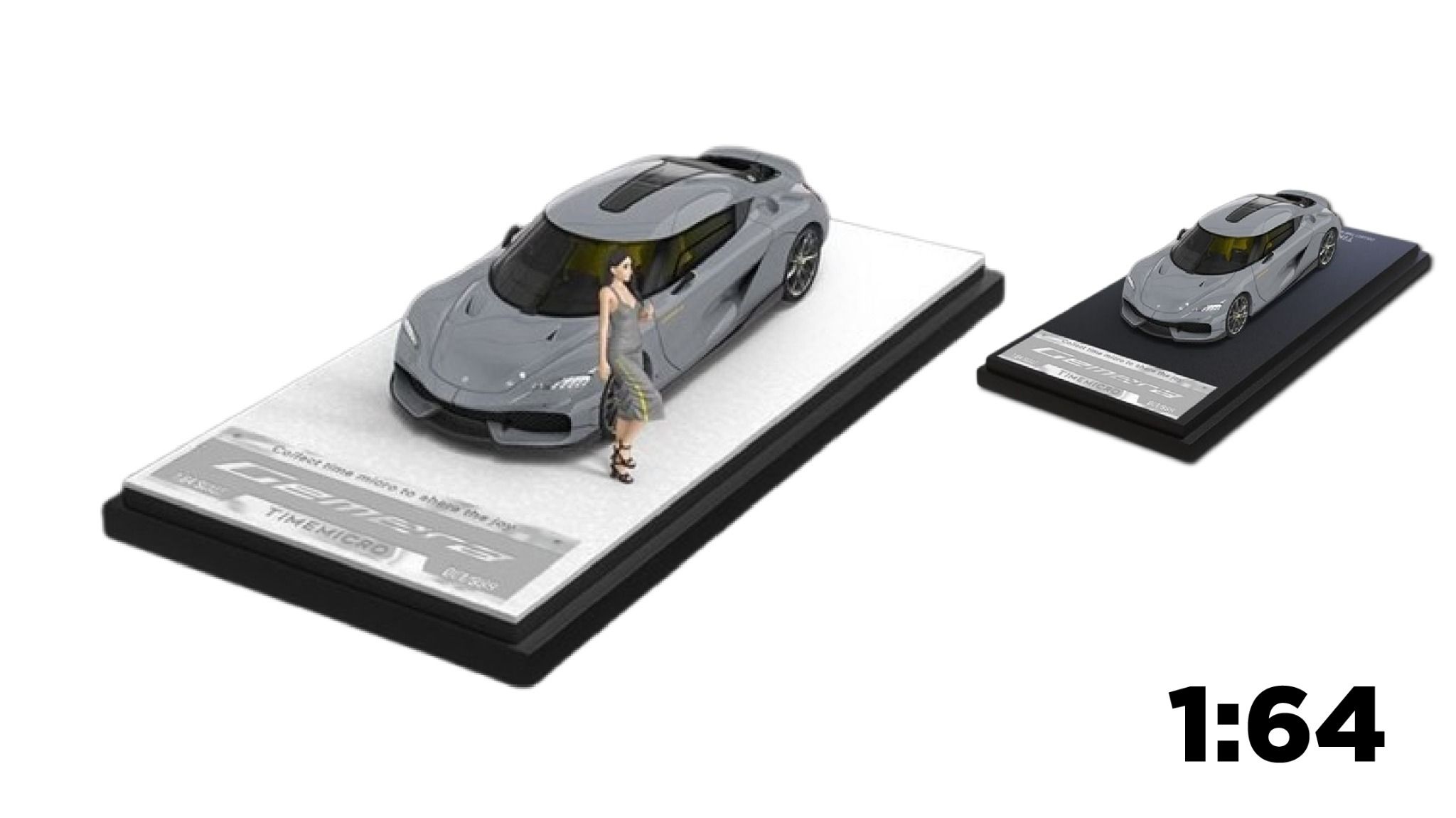 Mô hình xe Koenigsegg Gemera Grey tỉ lệ 1:64 Time micro TM800302