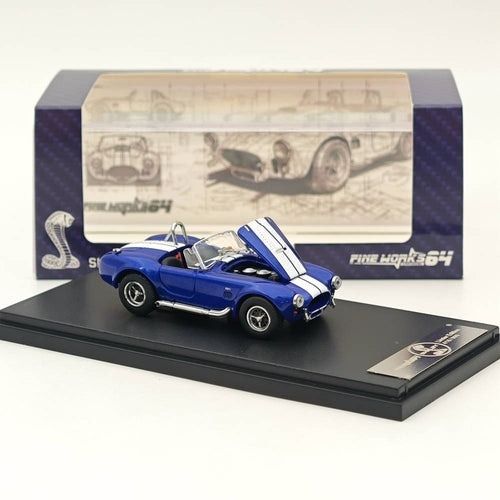 Mô hình xe Ford SHELBY COBRA 427S/C 999pcs mở được capo tỉ lệ 1:64 Fineworks OT64296