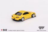  Mô hình xe ô tô Nissan Silvia (S15) Rocket Bunny Bronze Yellow tỉ lệ 1:64 MiniGT MGT00643 