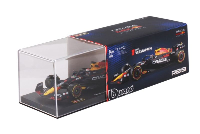 Mô hình xe đua F1 Formula Honda Red bull 2023 RB19 hộp mica có figure tỉ lệ 1:43 Bburago 18-38083 OT321