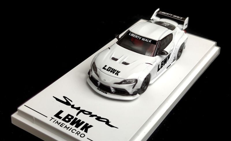 Mô hình xe Toyota Supra LBWK Liberty Walk white tỉ lệ 1:64 Time micro TM641202