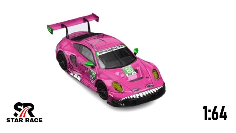 Mô hình xe Porsche 911 GT3 Tyrannosaurus pink tỉ lệ 1:64 STAR RACE SR64003