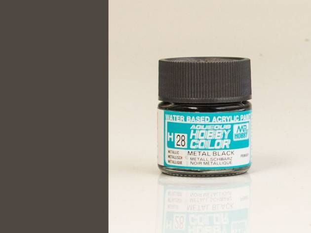 Acrylic H28 metal black sơn mô hình đen kim loại 10ml Mr.Hobby H28