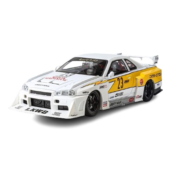 Mô hình xe Nissan S15 Skyline GTR LBWK full open - đánh lái - có đèn - âm thanh tỉ lệ 1:24 Jinlifang OT532