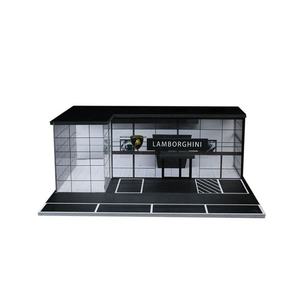 Hộp trưng bày mô phỏng Lamborghini Store Lighting Scene Model tỉ lệ 1:64 More Art MO936013