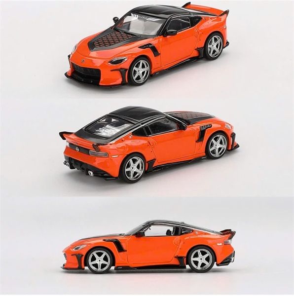 Mô hình xe Nissan Z VeilSide FFZ400 Orange bản card tỉ lệ 1:64 MiniGT MGT00989