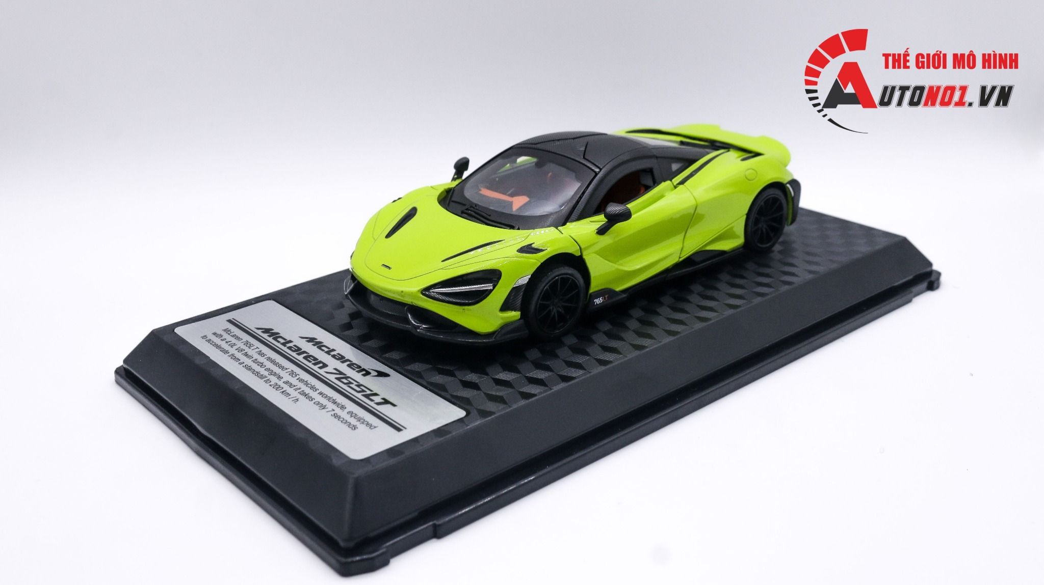 Mô hình xe Mclaren 765LT mở được 2 cửa tỉ lệ 1:24 CCA Coolchicauto OT494