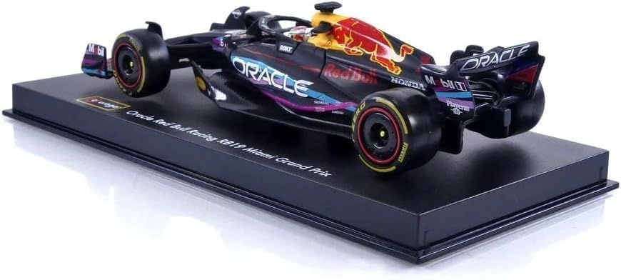 Mô hình xe đua F1 Formula Honda Red bull 2023 RB19 Miami GP hộp mica có figure tỉ lệ 1:43 Bburago OT43001