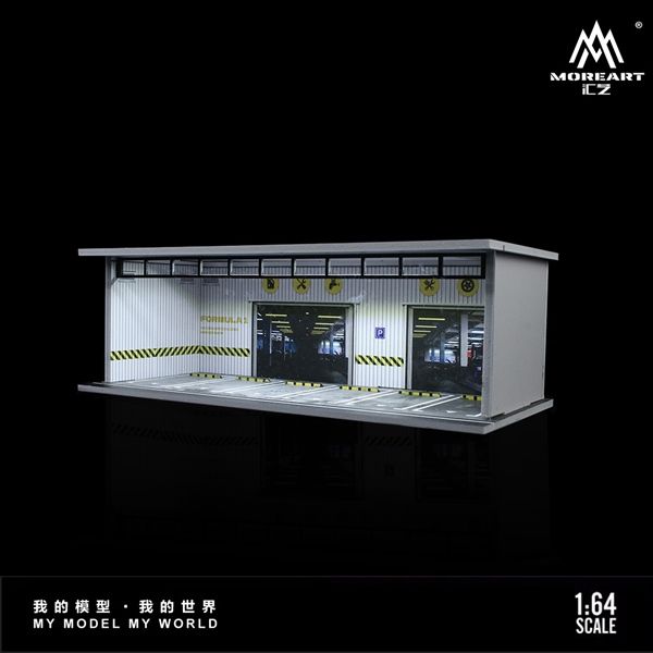 Hộp trưng bày mô phỏng Underground Parking Garage Lighting Assembly Scene tỉ lệ 1:64 MoreArt MO914058