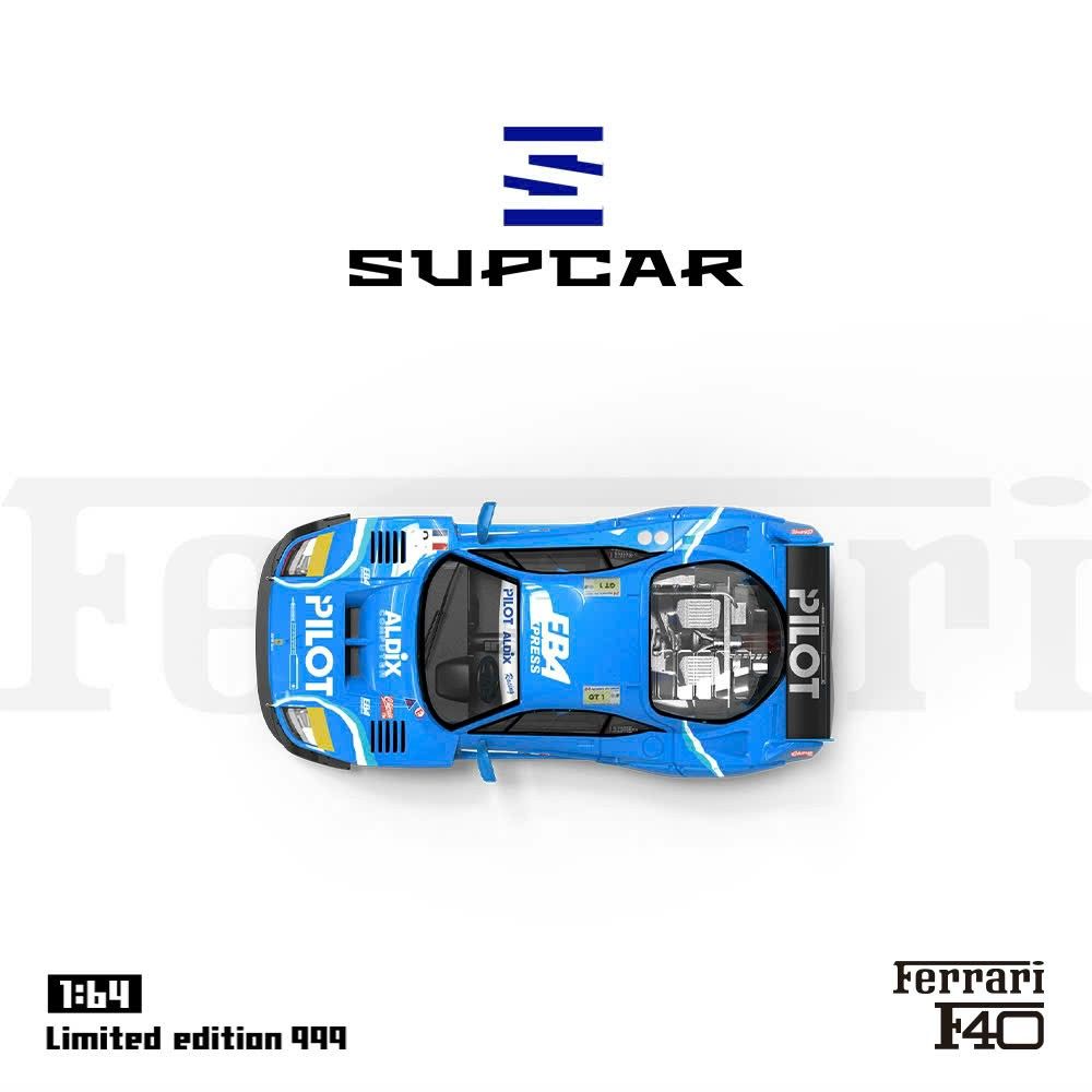 Mô hình xe Ferrari F40 Marlboro&Blue Racing Coating Limited to 999pcs tỉ lệ 1:64 Super Car