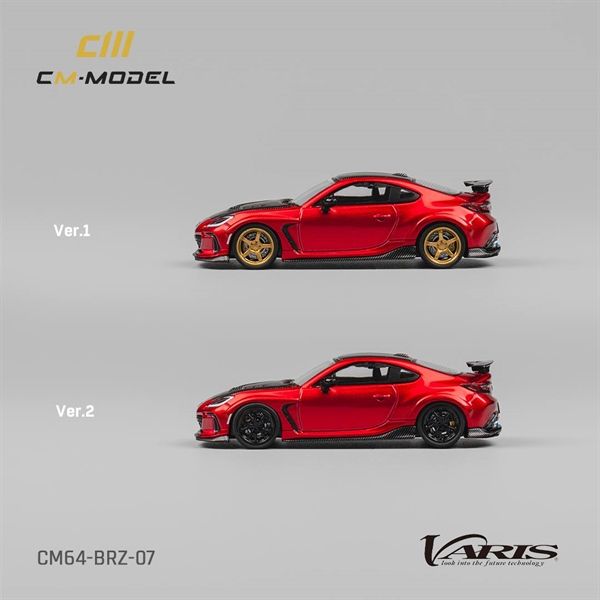 Mô hình xe Subaru BRZ Varis Widebody Metallic Red có mâm thay thế tỉ lệ 1:64 CM model CM64-BRZ-07