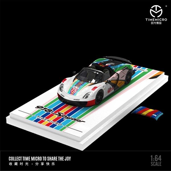 Mô hình xe Porsche 918 Spyder Le Mans Livery tỉ lệ 1:64 Time micro TM643521