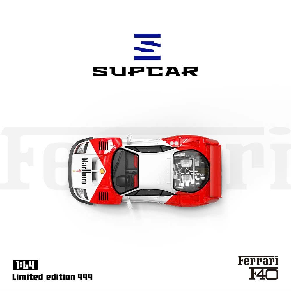 Mô hình xe Ferrari F40 Marlboro&Blue Racing Coating Limited to 999pcs tỉ lệ 1:64 Super Car