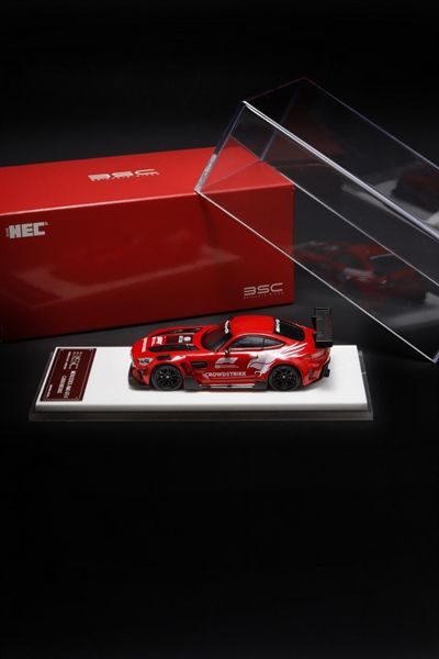 Mô hình xe Mercedes AMG GTS phiên bản CrowdStrike bản sự kiện HEC2025 tỉ lệ 1:64 BSC Model OT64114