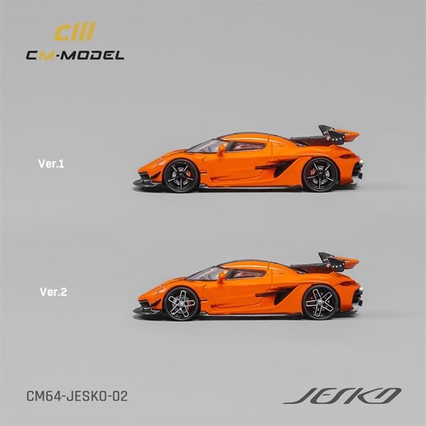 Mô hình xe Koenigsegg Jesko Organe có bánh thay thế - hộp mica tỉ lệ 1:64 CM model CM64-JESKO-02