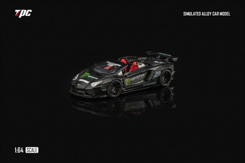 Mô hình xe LB-WORKS Lamborghini Aventador Roadster Monster bản sự kiện HEC2025 tỉ lệ 1:64 TPC OT64304
