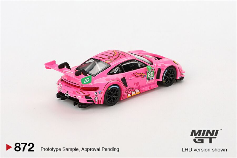 Mô hình xe Porsche 911 GT3 R #80 AO Racing 2023 IMSA VIRginia Roxy tỉ lệ 1:64 MiniGT MGT00872