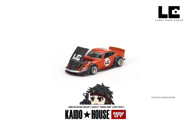 Mô hình xe Nissan Fairlady Z Kaido GT 'ORANGE BANG' Larry Chen V1 tỉ lệ 1:64 Kaido House KHMG100