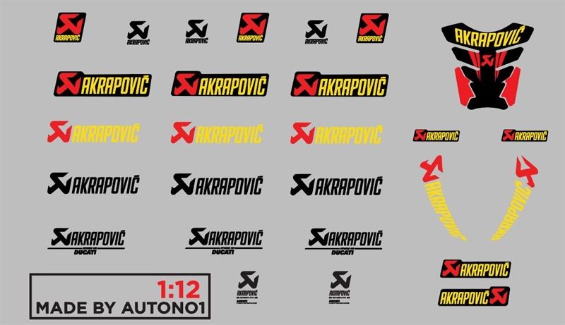 Decal UV dành cho pô các loại dán mọi nền màu cho xe mô hình tỉ lệ 1:12 DC701