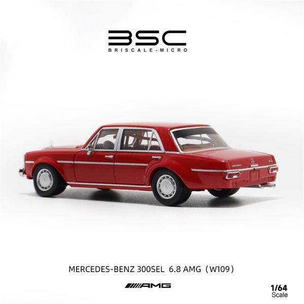 Mô hình xe Mercedes-Benz 300SEL RED tỉ lệ 1:64 Briscale Micro BSC BC640035