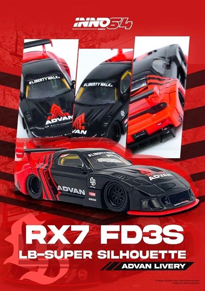 Mô hình xe LBWK Mazda RX7 (FD3S) LB-Super Silhouette