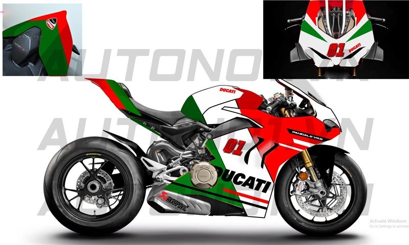  Decal nước độ Ducati Panigale V4S Italy tỉ lệ 1:12 Autono1 DC603c 