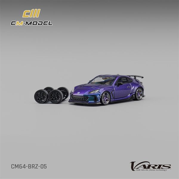 Mô hình xe Subaru BRZ Varis Widebody purple kèm bánh thay thế tỉ lệ 1:64 CM model CM64-BRZ-05