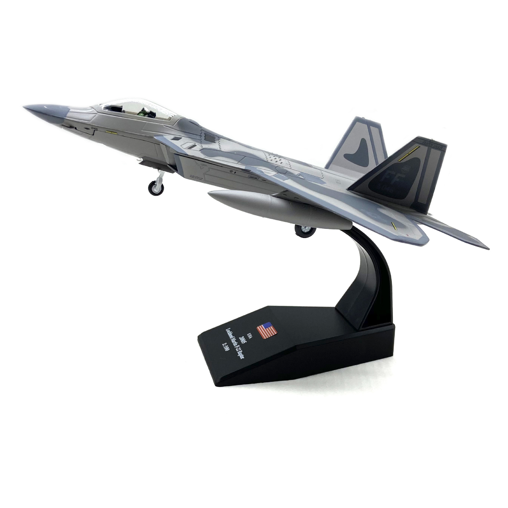  Mô hình máy bay chiến đấu USA F-22 Lockheed Martin Raptor tỉ lệ 1:100 Ns models MBQS012 