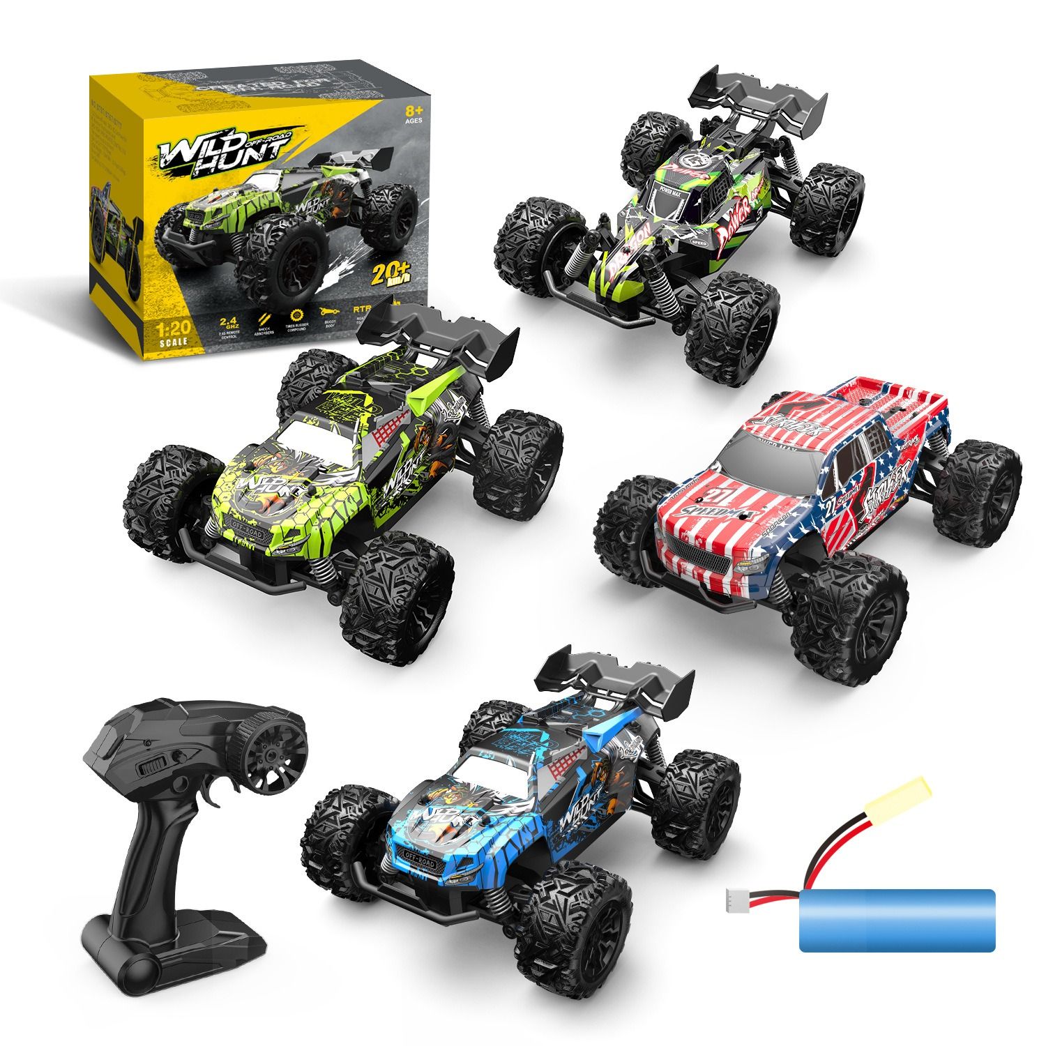  Xe điều khiển Drift offroad 20km khoảng cách 30M S777-Mỹ tỉ lệ 1:20 WildHunt DK016 