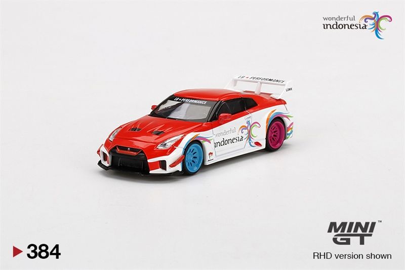 Mô hình xe LB-Silhouette WORKS GT NISSAN 35GT-RR Ver.1 Wonderful Indonesia tỉ lệ 1:64 bản card MGT00384-R