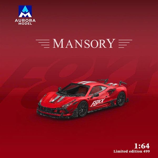 Mô hình xe Ferrari F8 Tributo Mansory modified version F8XX third batch Red tỉ lệ 1:64 Aurora Model AM646506