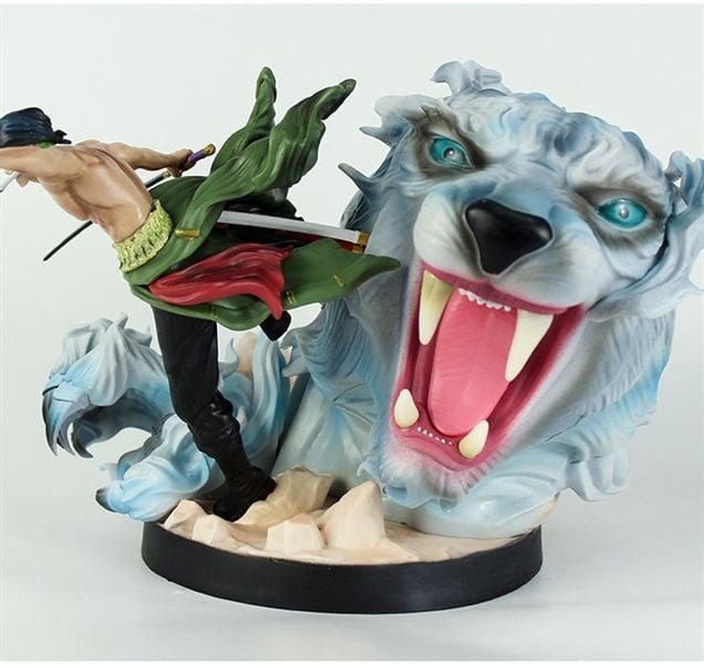 Mô hình nhân vật One Piece Zoro Gk & Hổ Trắng Resin 23cm FG107