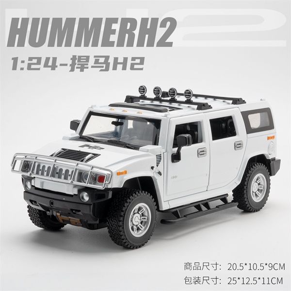 Mô hình xe ô tô Hummer H2 full open tỉ lệ 1:24 Alloy moel K2-25-A OT170