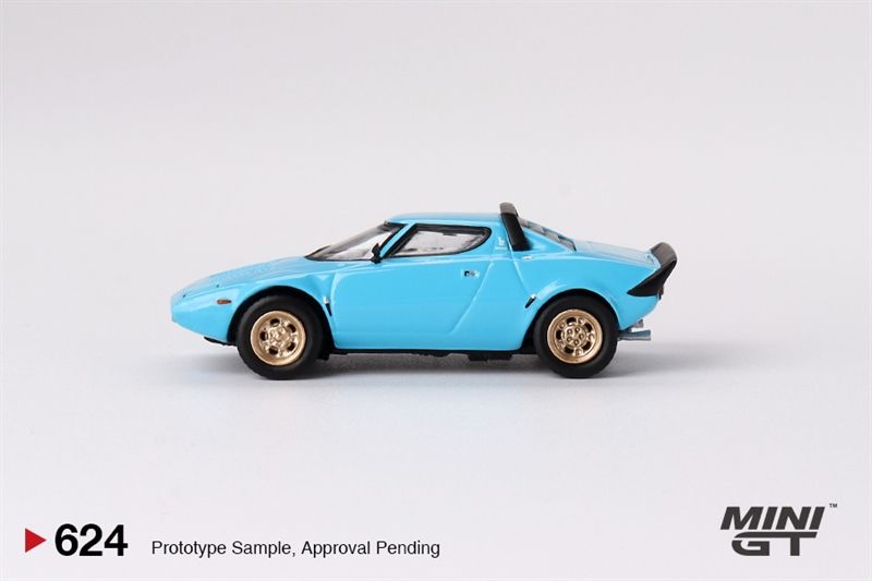 Mô hình xe Lancia Stratos HF Stradale Azzuro Chiaro tỉ lệ 1:64 MiniGT MGT00624