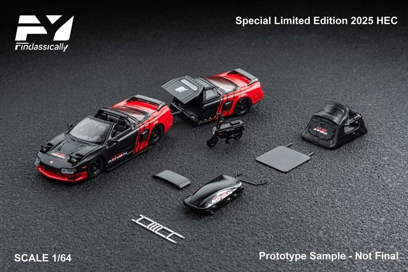 Mô hình xe Honda NSX TRA by Chris Cut Advan bản sự kiện HEC2025 tỉ lệ 1:64 Findclassically OT64306