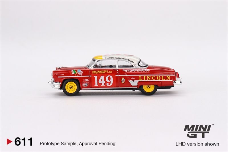 Mô hình xe ô tô Lincoln Capri 1954 Carrera Panamericana Class Winner #149 tỉ lệ 1:64 MiniGT
