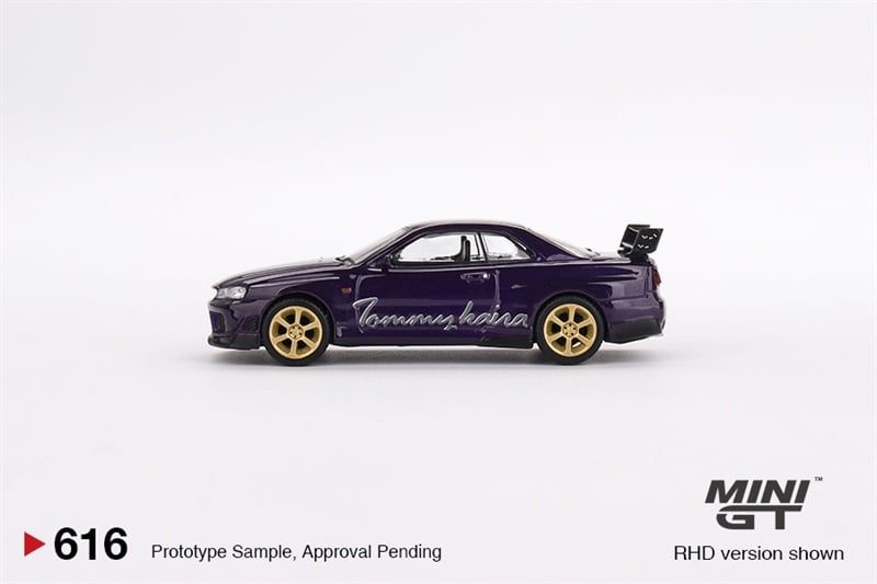 Mô hình xe ô tô Nissan Skyline GT-R (R34) Tommykaira R-z Midnight Purple tỉ lệ 1:64 MiniGT